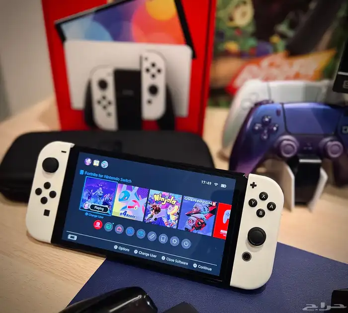نتندوسويتش اولد ابيض nintendo switch oled 5