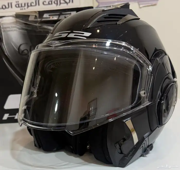 خوذه LS2 اللون اسود لماع المقاس L 4