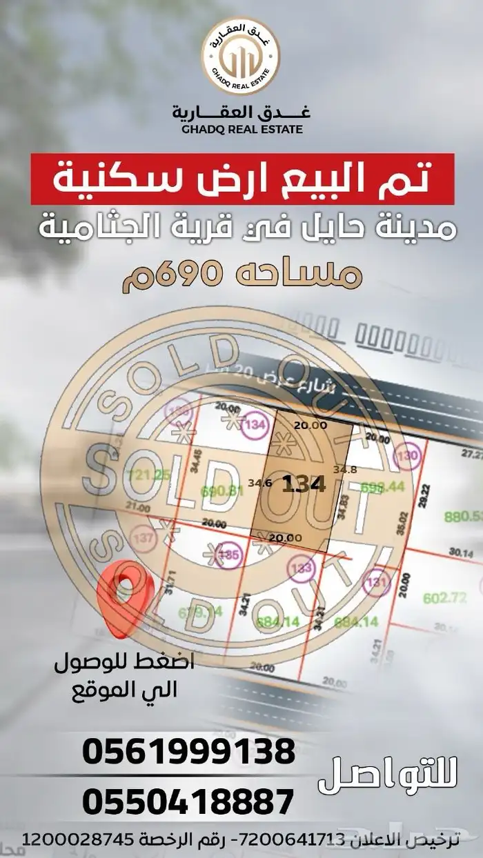ارض للبيع في قرية الجثامية في حايل 1