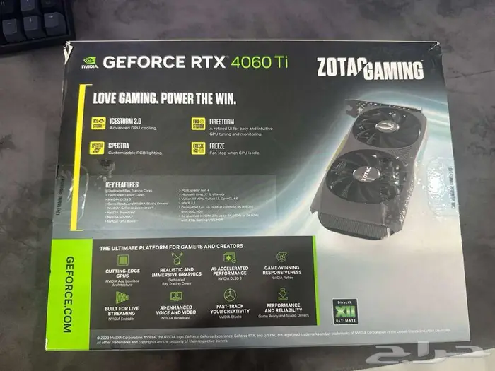 كرت شاشة 4060ti   هدية مبرد هوائي 6