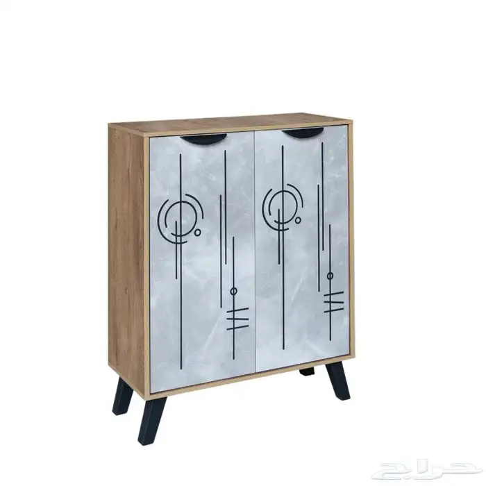 خزانة أحذية بابين خشب ماليزي لاروز - خشبي 7