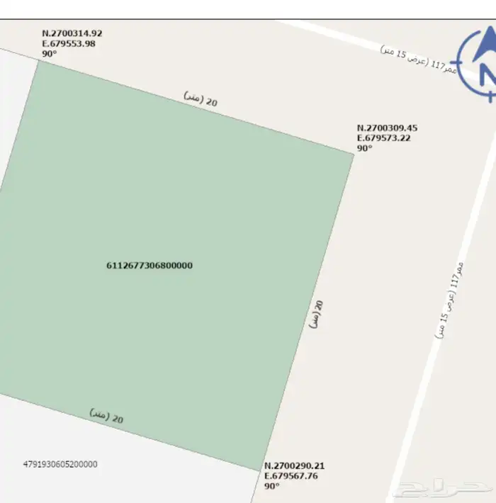 للبيع ارض زاوية بحي عريض بالرياض 0