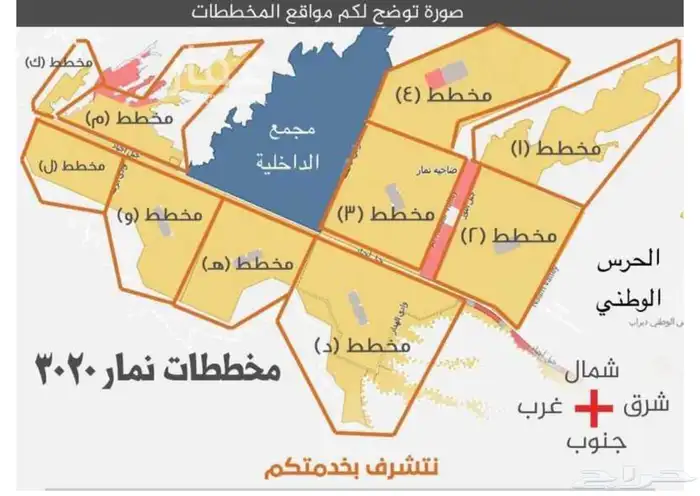 ارض للبيع في ضاحية نمار 3020 مساحه 315م الاطوال 15 في 21 0