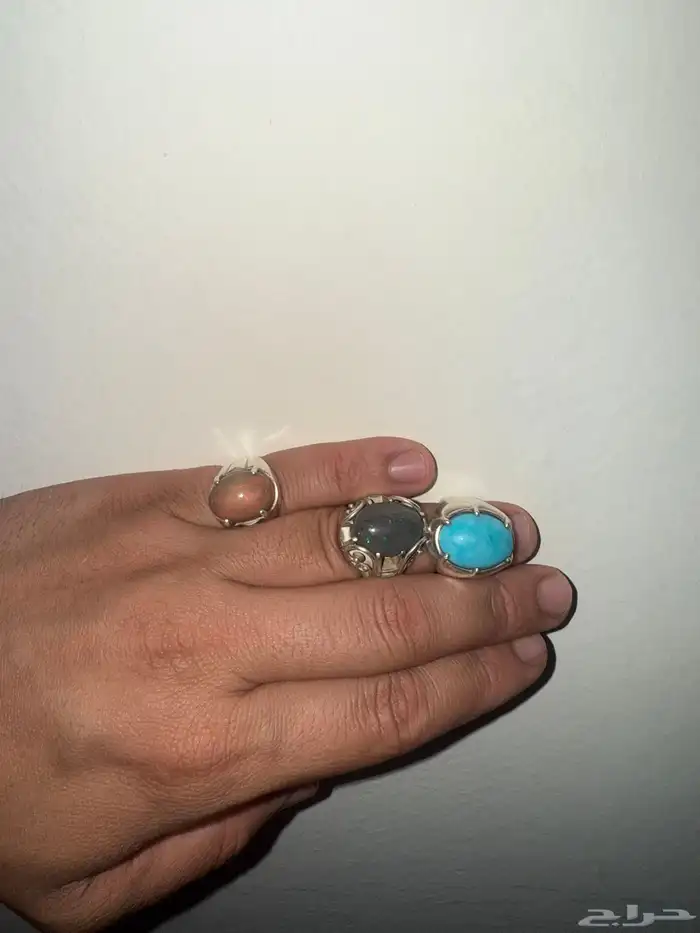 خواتم ياقوت افريقي  اوبال اسود استرالي  فيروز نشابوري 0