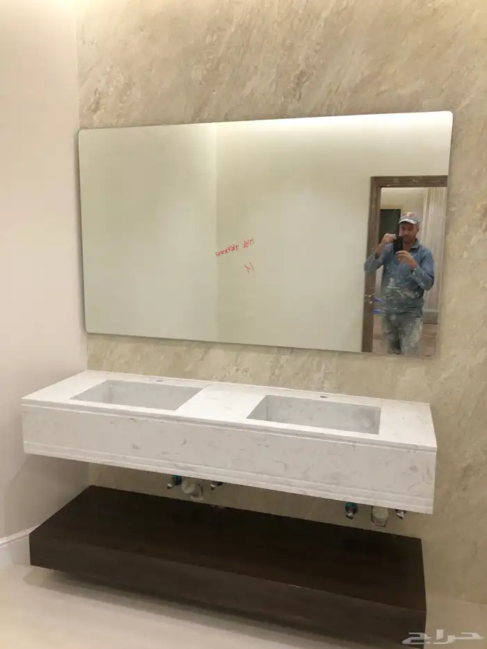 مغاسل رخام طبيعي وصناعة ومطبخ وطولات الانجاز 3ايم مع التركي 15