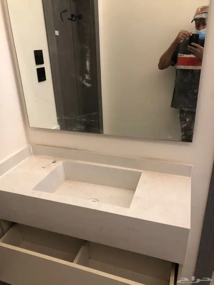 مغاسل رخام طبيعي وصناعة ومطبخ وطولات الانجاز 3ايم مع التركي 5