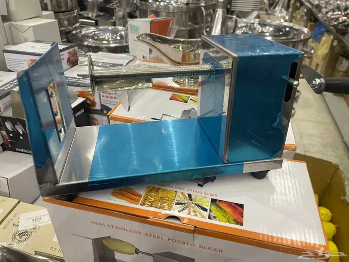 قطاعة بطاطس حلزوني معدات تسالي تجهيز مطاعم 0