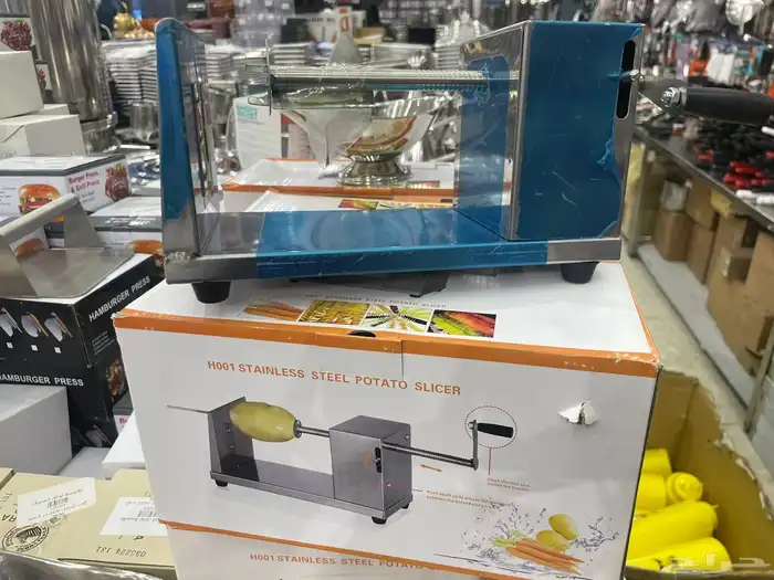 قطاعة بطاطس حلزوني معدات تسالي تجهيز مطاعم 1