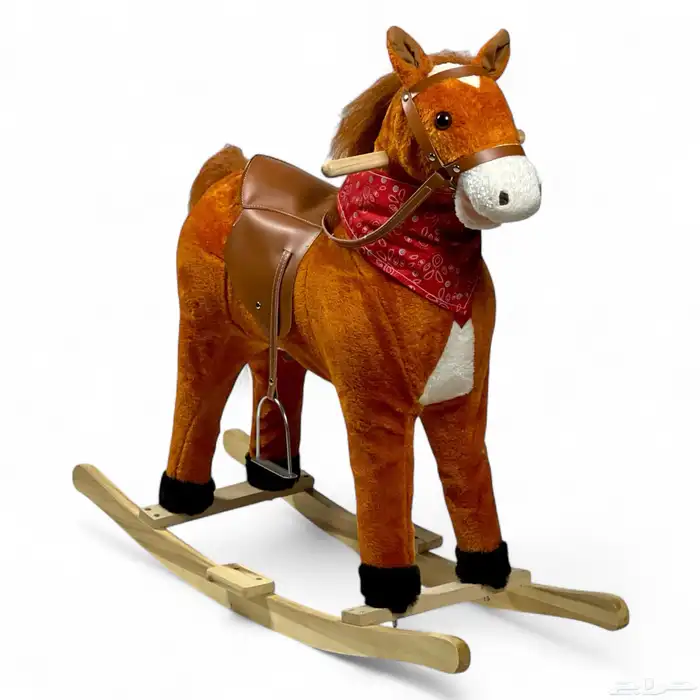 حصان هزاز خشبي للاطفال - حصان ركوب للاطفال بالحجم الكبير 0