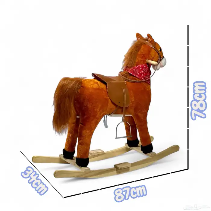 لعبه ركوب حصان هزاز للاطفال - حصان هزاز خشبي بالحجم الكبير 5