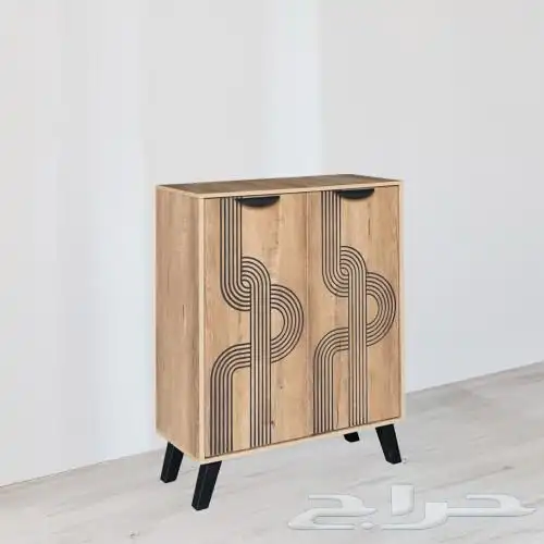 خزانة أحذية بابين خشب ماليزي لاروز - خشبي 3