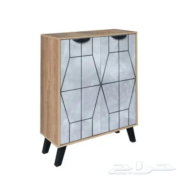 خزانة أحذية بابين خشب ماليزي لاروز - خشبي 0