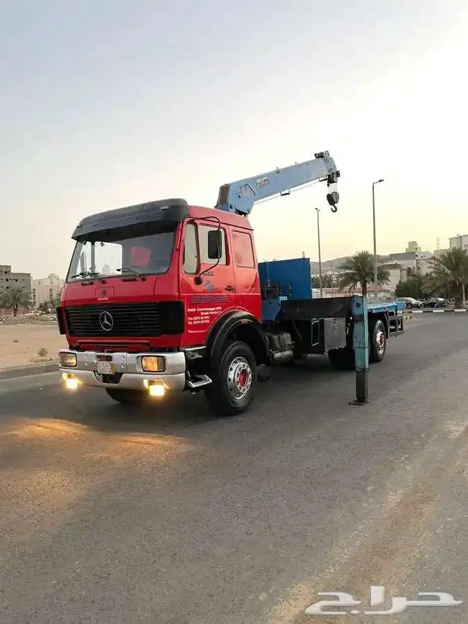 مرسيدس ال بي موديل 1988 طراز 1935 مجهز بونش BOOM TRUCK 0