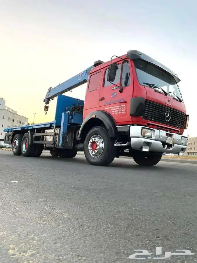 مرسيدس ال بي موديل 1988 طراز 1935 مجهز بونش BOOM TRUCK 16