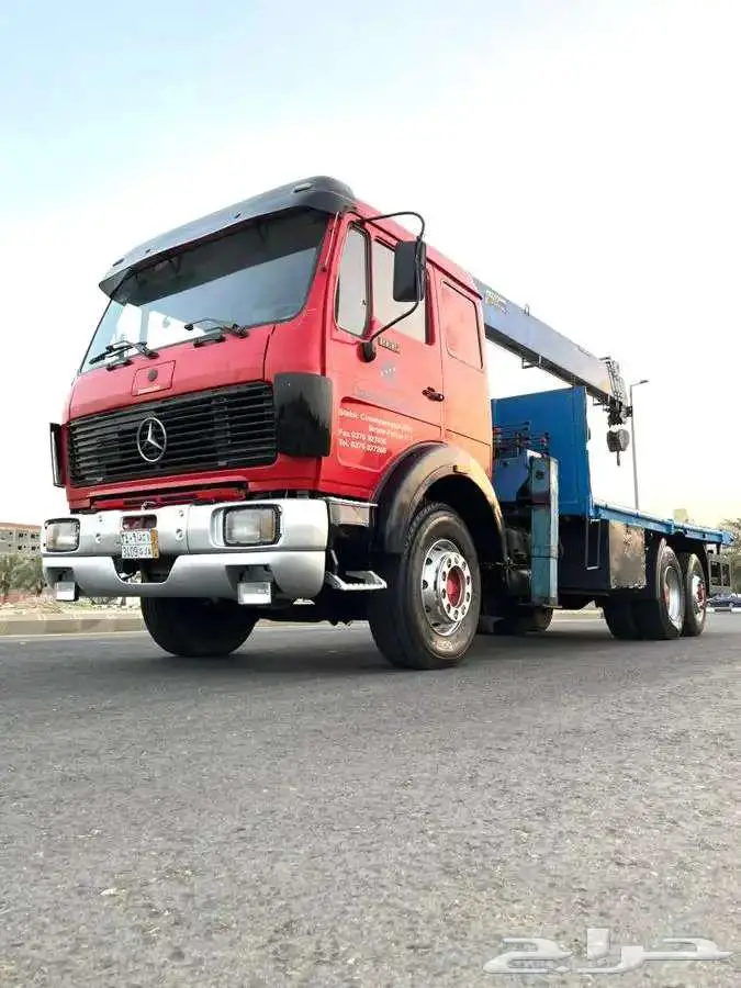 مرسيدس ال بي موديل 1988 طراز 1935 مجهز بونش BOOM TRUCK 30