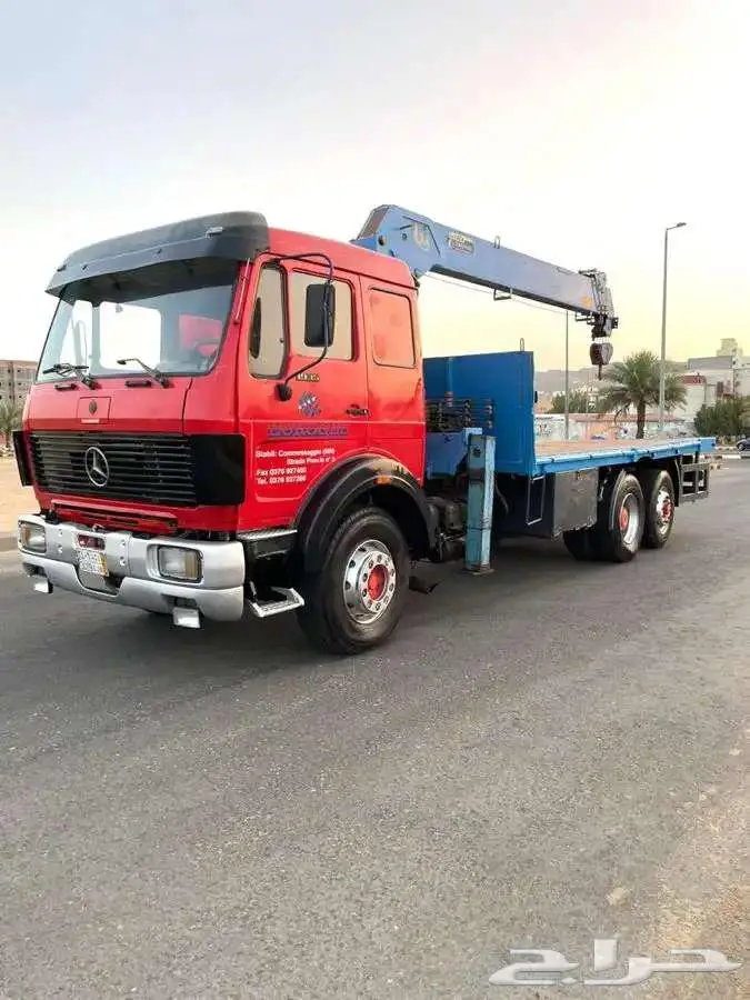 مرسيدس ال بي موديل 1988 طراز 1935 مجهز بونش BOOM TRUCK 34