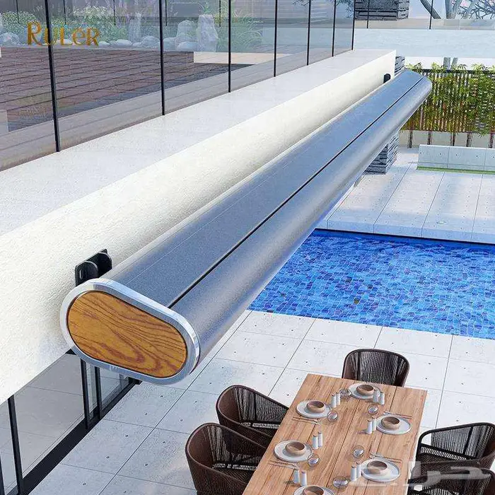 مظلة متحركة مع اضاءة LED - قماش اسباني ضمان 10 سنوات 3