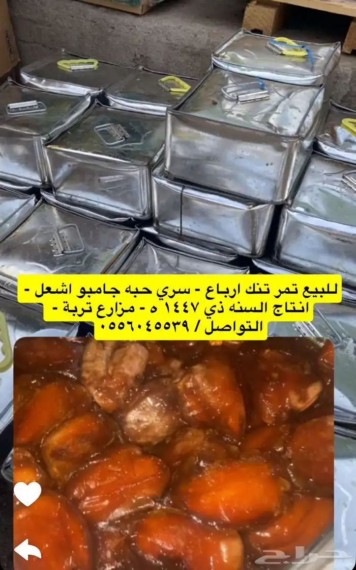 تمر فاخر حبة كبيرة في تنك ارباع 0