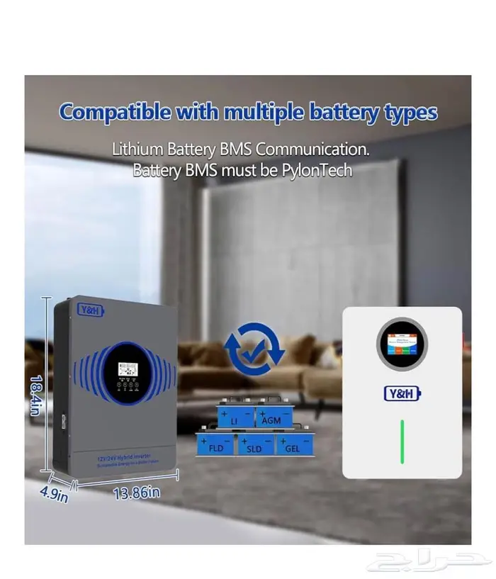 محول طاقة شمسية MPPT هايبرد 4200 واط 6