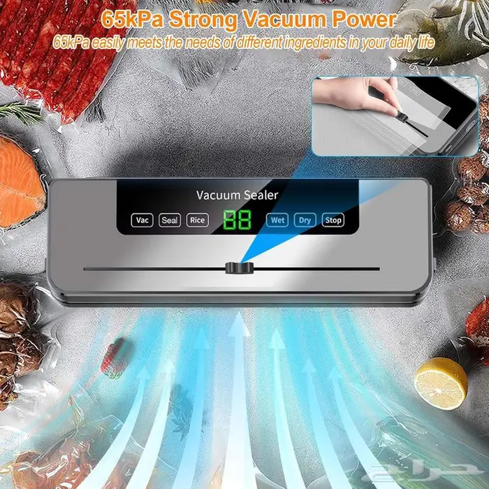 الة اغلاق وتفريغ الهواء لحفظ الطعام الطازج  بلمسة واحدة 5
