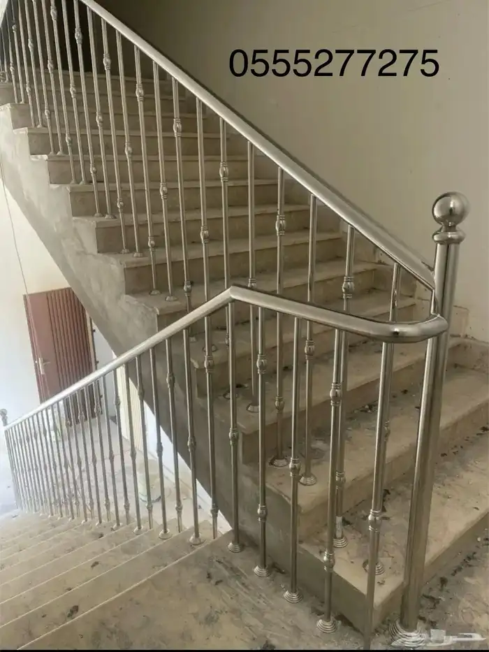 ورشة استنلس استيل دربزان درج حواجز شبابيك 86
