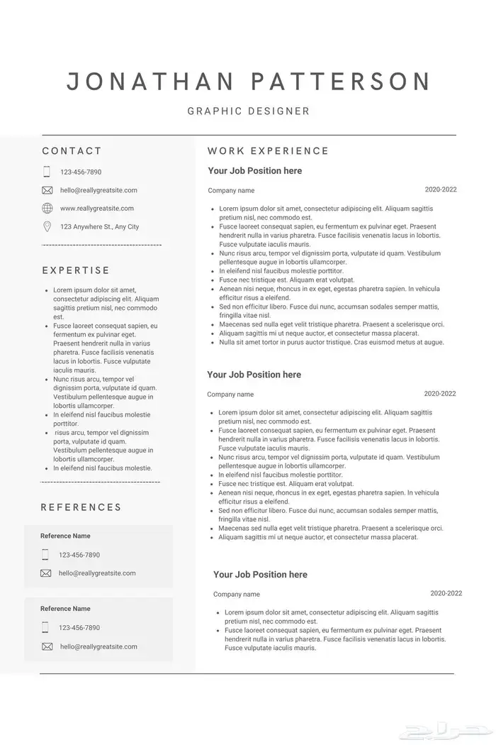 سيرة ذاتية احترافية 9