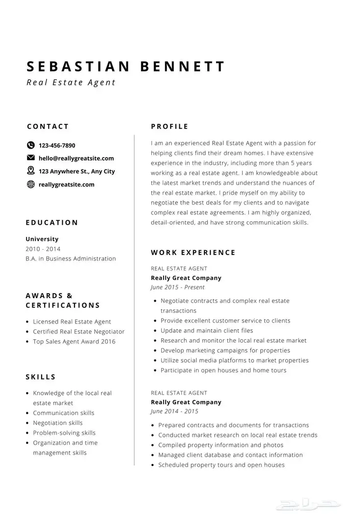 سيرة ذاتية احترافية 7