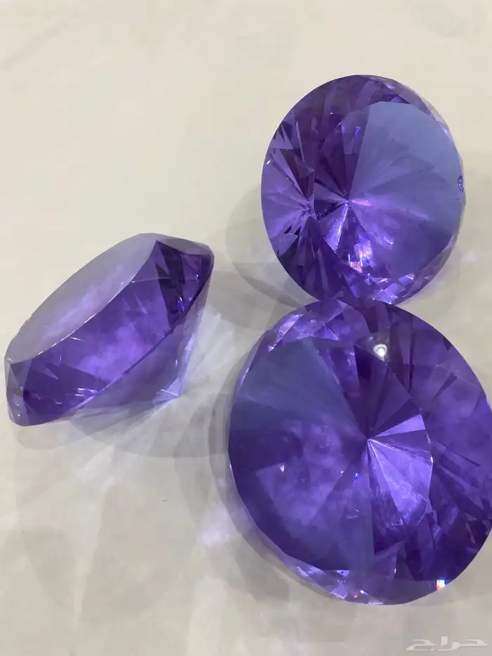 جوهرة انتيك كريستال على شكل ماسه ديكور بحجم كبير 9