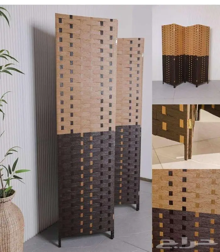 بارتشن قابل للطي حديث عدة الوان حاجز ديكور خشب 16