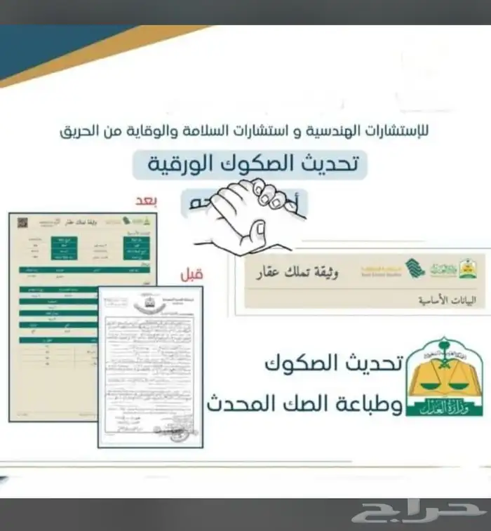 فرز وحدات عقارية (صك لكل شقه) وجميع رخص البناء وتحديث الصكو 6