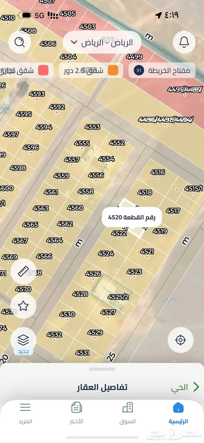 ارض للبيع في حي الخير مساحه 875 م 2