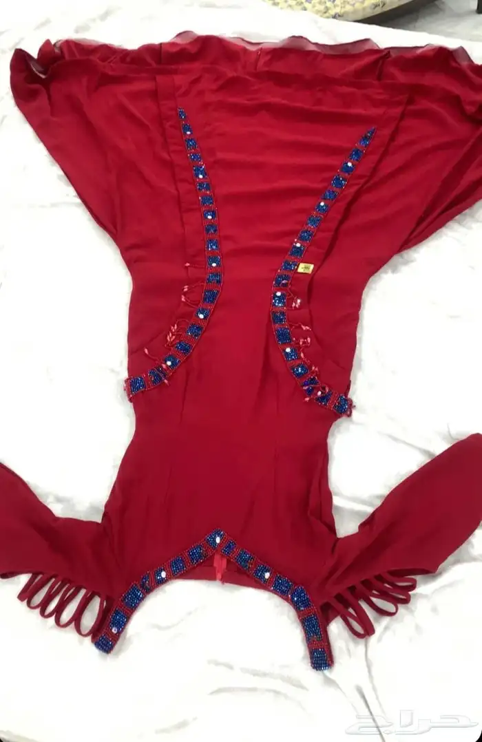 فستان سهره شك والون احمر 0