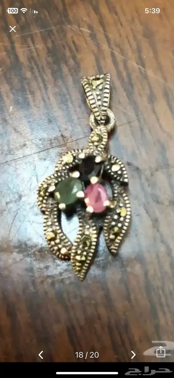 خواتم فضة واحجار كريمة اصلية طبيعية نسائية 8