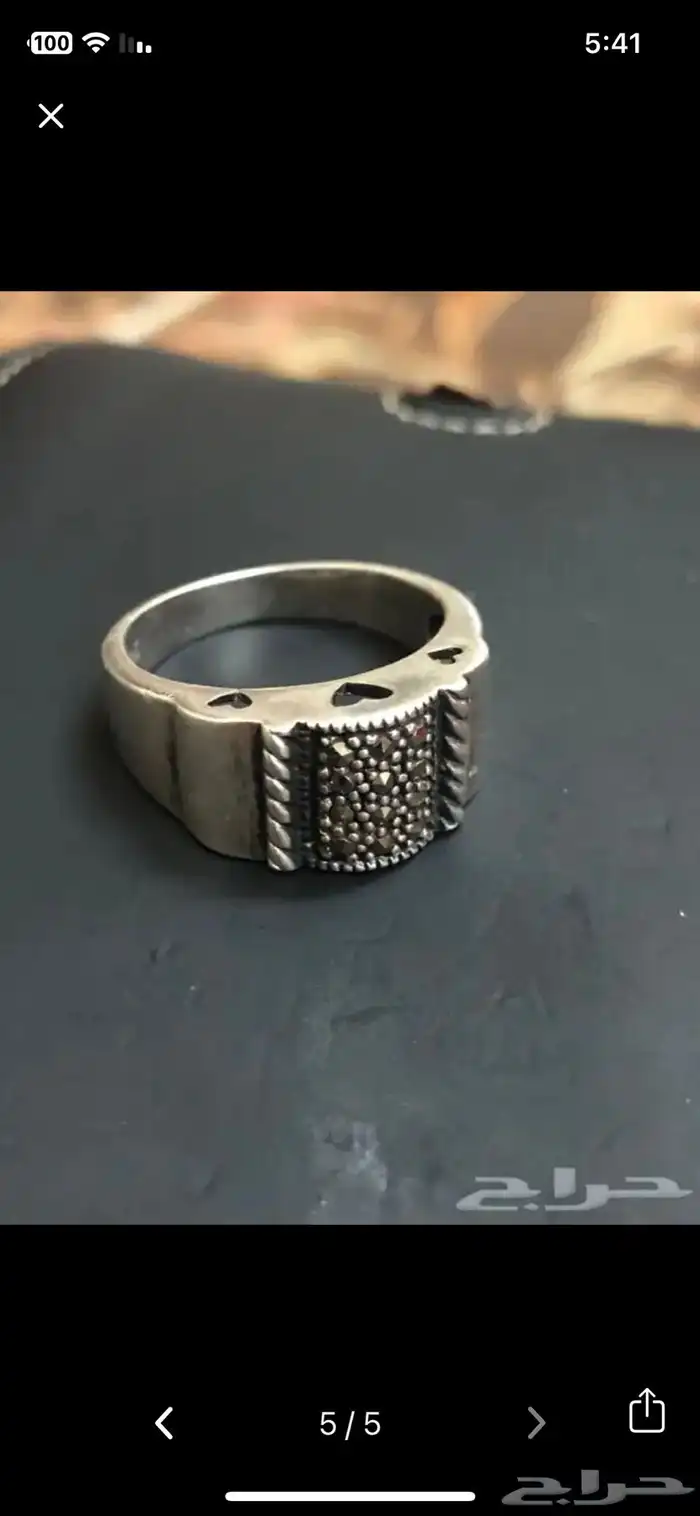 خواتم فضة واحجار كريمة اصلية طبيعية نسائية 18