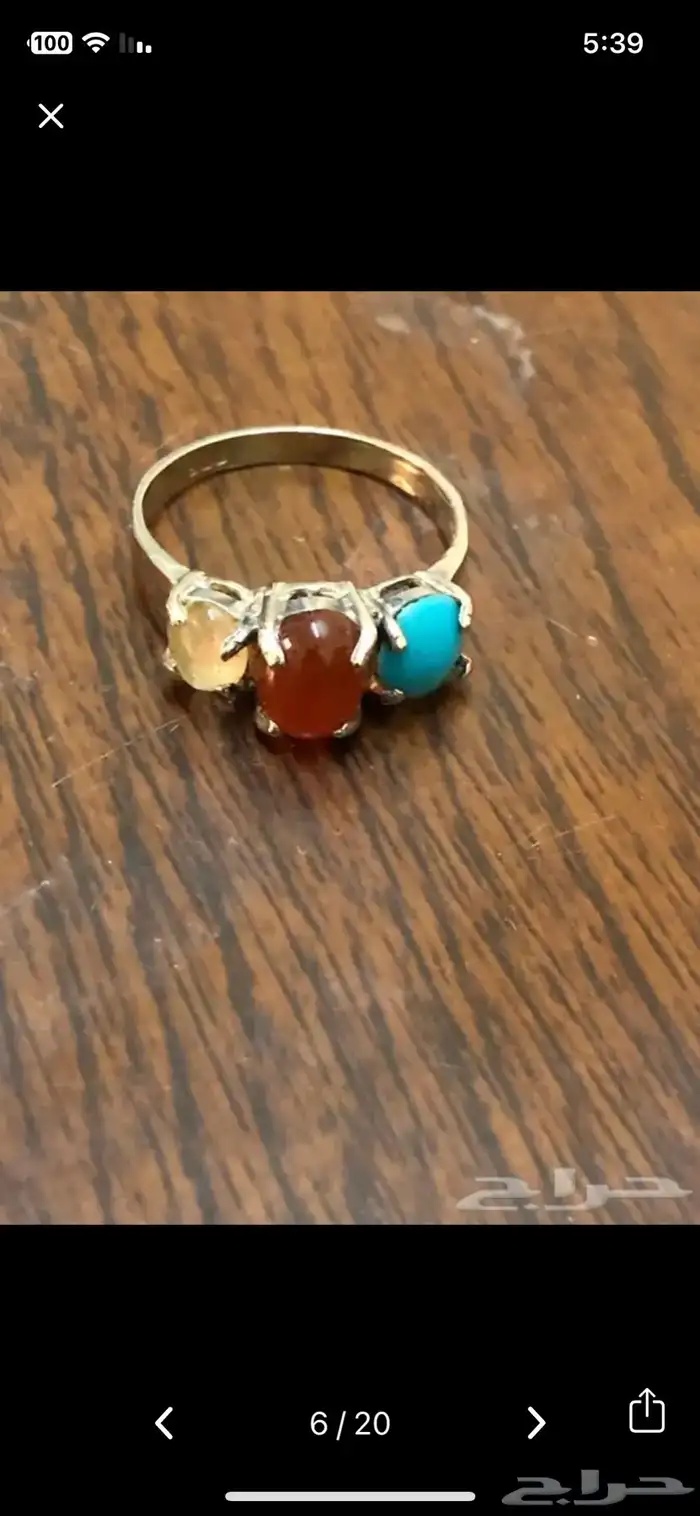 خواتم فضة واحجار كريمة اصلية طبيعية نسائية 4