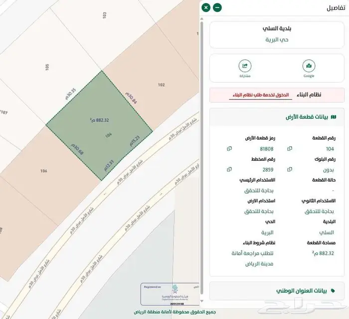 أرض للبيع تجارية سكنية بالقرب من طريق الخرج 1