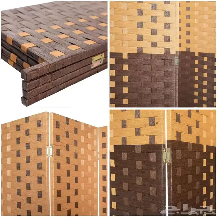 بارتشن قابل للطي حديث عدة الوان حاجز ديكور خشب 3