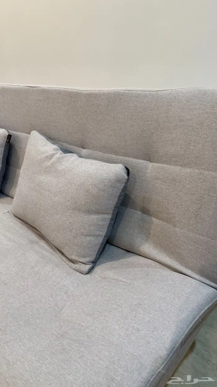 كنبه تقدر تحولها إلى السرير مع مخدتين الطول 195 و العرض 115 3