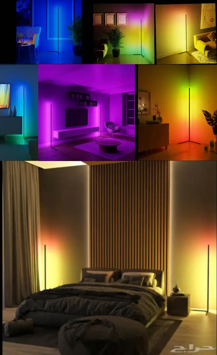 عرض إضاءة الزاوية الذكية اضاءة LED للزاوية و شريط لاصق 5متر 19