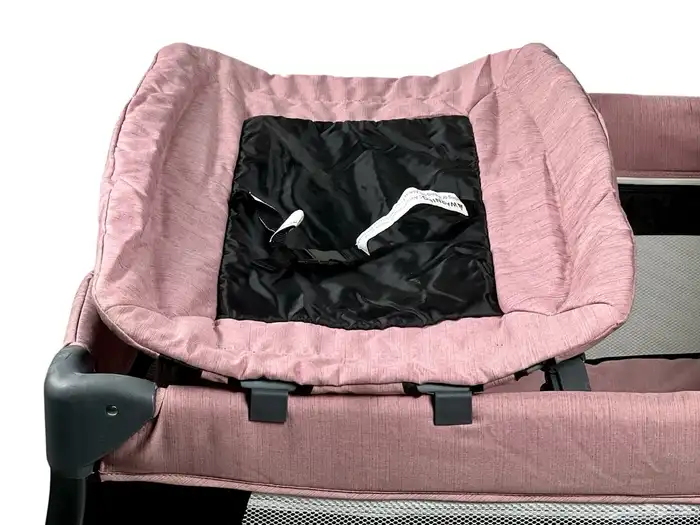 محبس دورين للاطفال مع مظلة - سرير اطفال قماشي قابل للطي 15