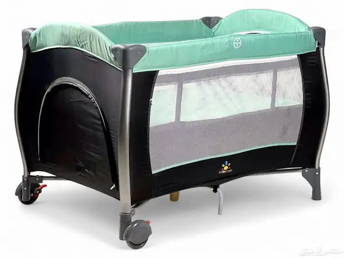 محبس مواليد مع باب جانبي - محبس للأطفال مع مظلة وألعاب 9