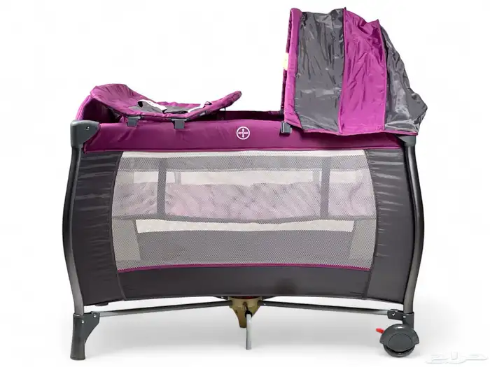 محبس مواليد مع باب جانبي - محبس للأطفال مع مظلة وألعاب 11