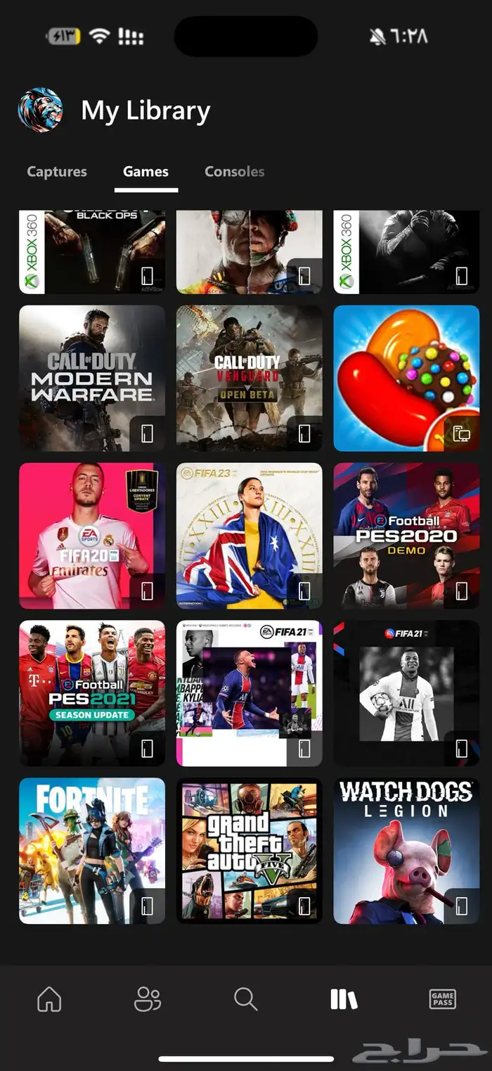 للبيع حساب xbox معه 22 لعبه 1