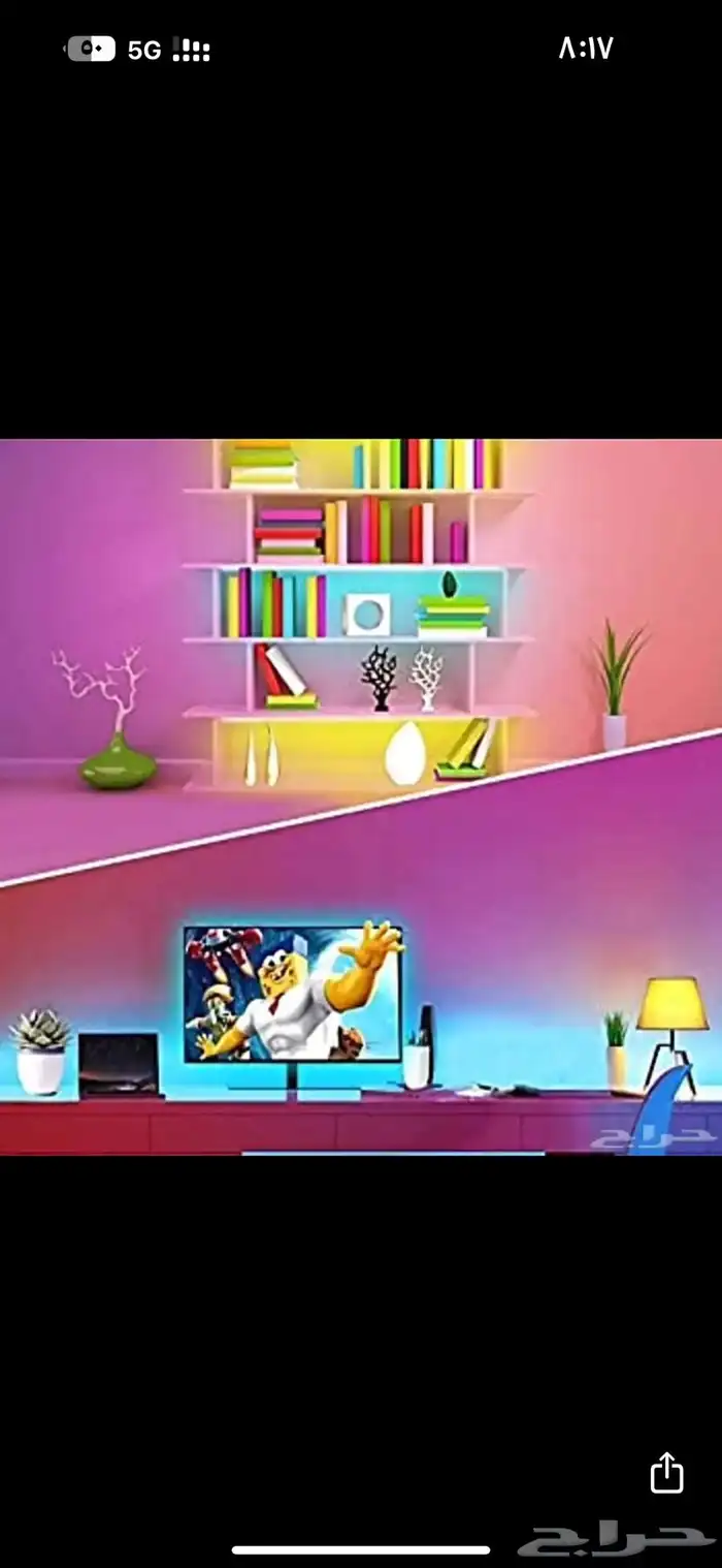 عرض إضاءة الزاوية الذكية اضاءة LED للزاوية و شريط لاصق 5متر 8