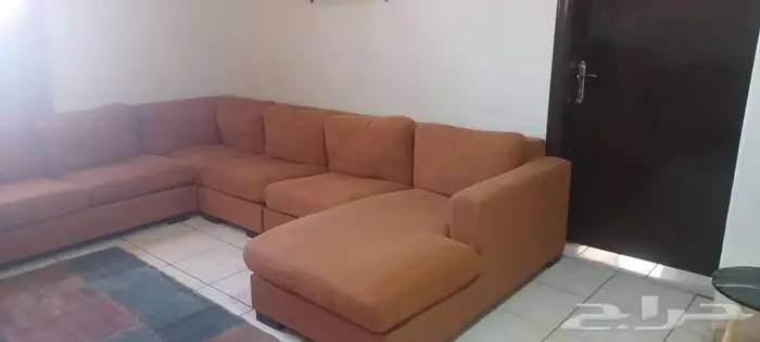 طقم كنب L من هوم سنتر مع طاولة طعام 6 أشخاص 0
