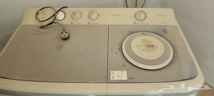 غسالتين سامسونج 14 كيلو حوضين (النشافة عطلانه) للبيع. 12