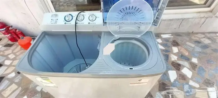 غسالتين سامسونج 14 كيلو حوضين (النشافة عطلانه) للبيع. 1