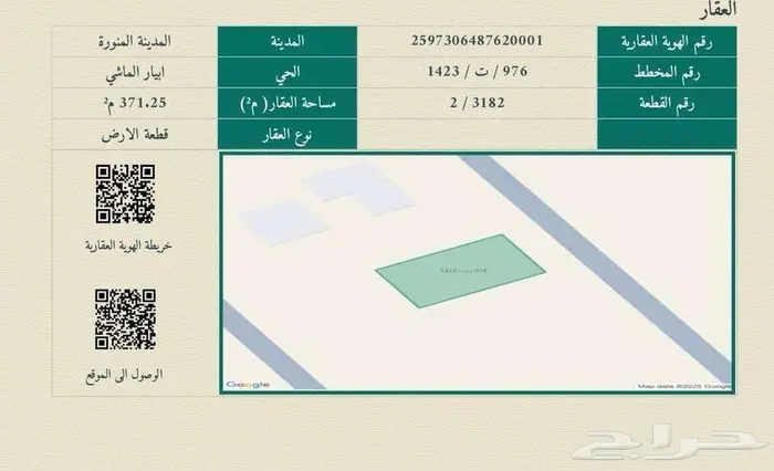 أرضية مفرزة للبيع في ابيار الماشي 0