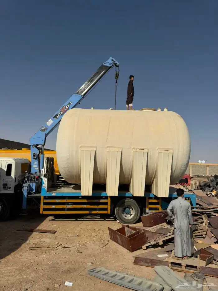 خزانات ماء للبيع 75الف التر فيبر لأمريكي افقي 6