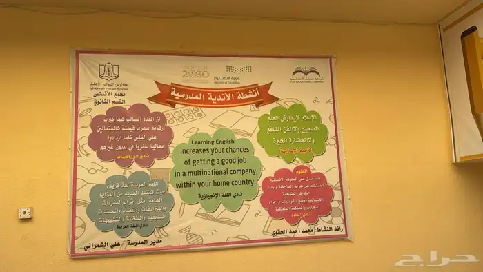 لوحات أعمال مدرسية وطباعة فلين وطباعة بنرات واستكرات 1